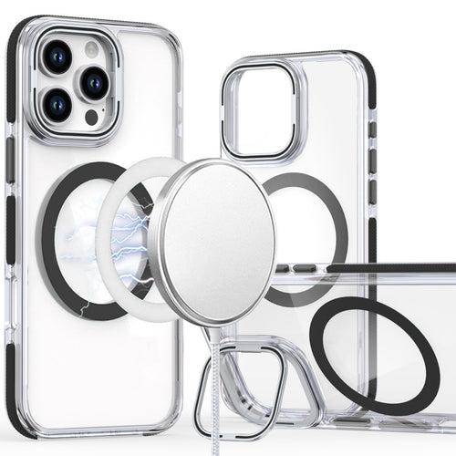 iPhone 16 Pro Max 6.9 inch MagSonic Camera Bracket Stand Magnetic Ring Circle Hybrid - Black