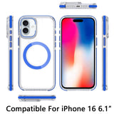 iPhone 16 Plus 6.7 inch MagSonic Camera Bracket Stand Magnetic Ring Circle Hybrid - Blue