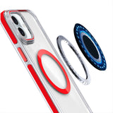 iPhone 16 6.1 inch MagSonic Camera Bracket Stand Magnetic Ring Circle Hybrid - Red