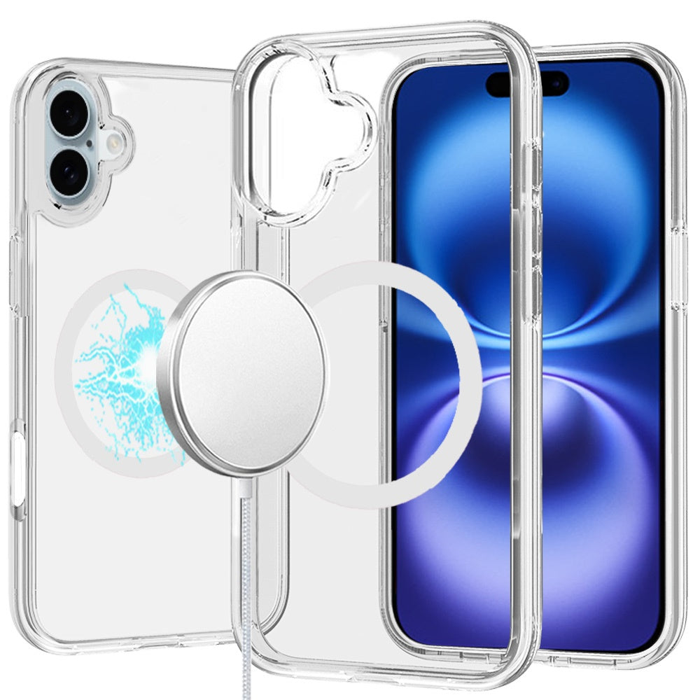iPhone 16 6.1 inch Sturdy Ultra  Thick 3mm Transparent Hybrid - Clear