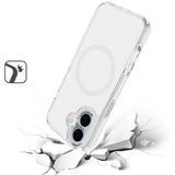 iPhone 16 6.1 inch Sturdy Ultra  Thick 3mm Transparent Hybrid - Clear