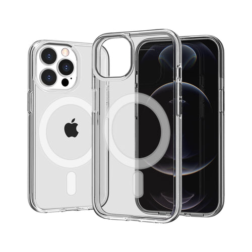 iPhone SE 3 (2022) SE/8/7 Sturdy Ultra [Magnetic Circle] Thick 3mm Transparent Hybrid - Clear
