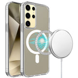 Samsung Galaxy S24 Ultra TRUE Transparent [Magnetic Circle] Shockproof Hybrid - Clear