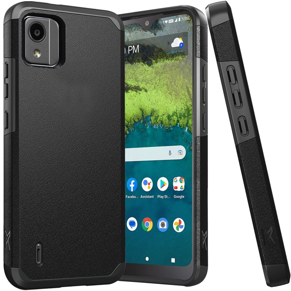 Nokia C110 Tough Strong Hybrid Case Cover - Black