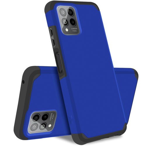 Revvl 6 Pro 5G Tough Strong Hybrid (Magnet Mount Friendly) Case Cover - Classic Blue
