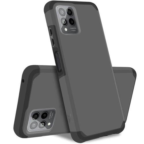 Revvl 6 Pro 5G Tough Strong Hybrid (Magnet Mount Friendly) Case Cover - Charcoal Grey