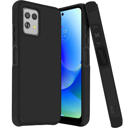 Motorola G POWER 5G (2023) Tough Strong Hybrid (Magnet Mount Friendly) Case Cover - Black