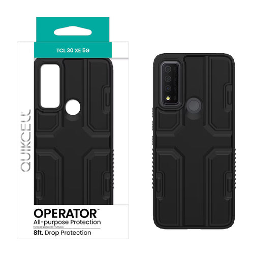 Quikcell TCL 30 XE 5G OPERATOR Rugged Protective Case Armor Black