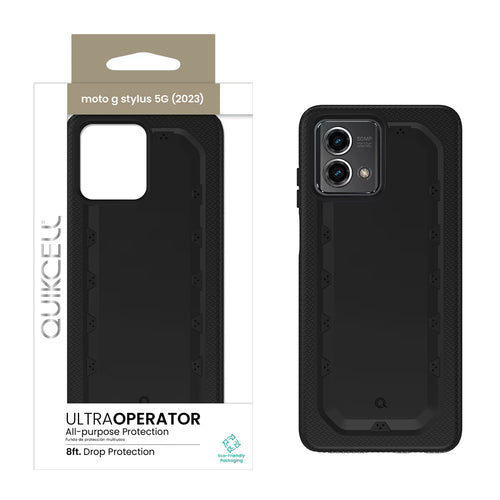 Quikcell Moto G Stylus 5G (2023) ULTRA OPERATOR Rugged Protective Case Armor Black