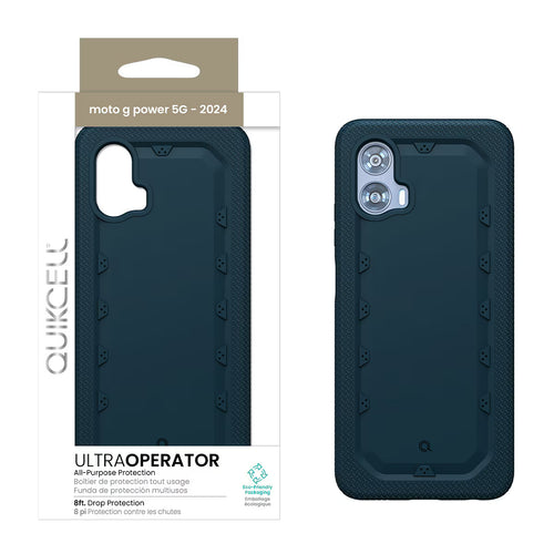 Quikcell Moto G Power 5G (2024) ULTRA OPERATOR Rugged Protective Case Navy Blue