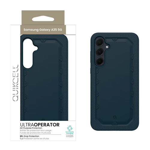 Quikcell Samsung Galaxy A35 5G ULTRA OPERATOR Rugged Protective Case Navy Blue