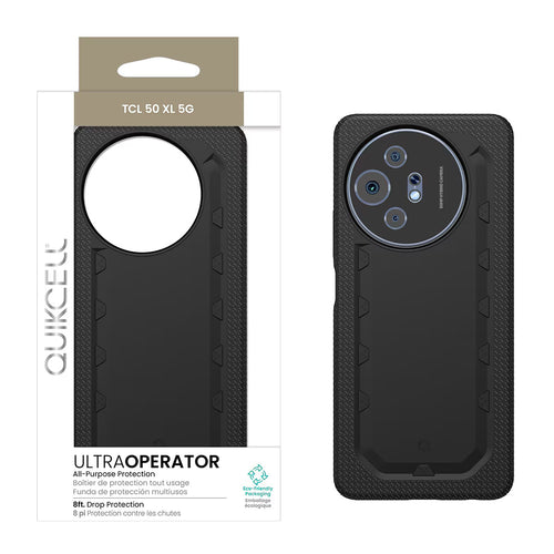 Quikcell TCL 50 XL 5G ULTRA OPERATOR Rugged Protective Case Armor Black