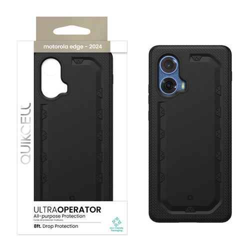 Quikcell Moto Edge (2024) ULTRA OPERATOR Rugged Protective Case Armor Black