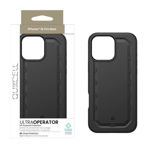 Quikcell Apple iPhone 16 Pro Max ULTRA OPERATOR Rugged Protective Case Armor Black