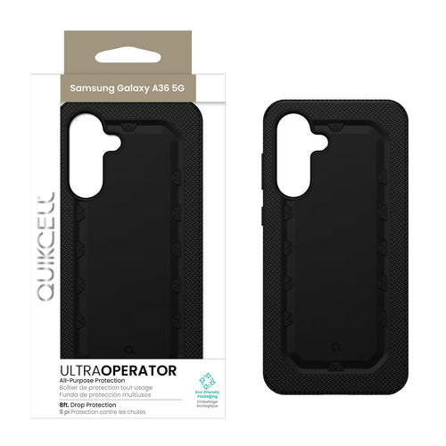 Quikcell Samsung Galaxy A36 5G ULTRA OPERATOR Rugged Protective Case Armor Black