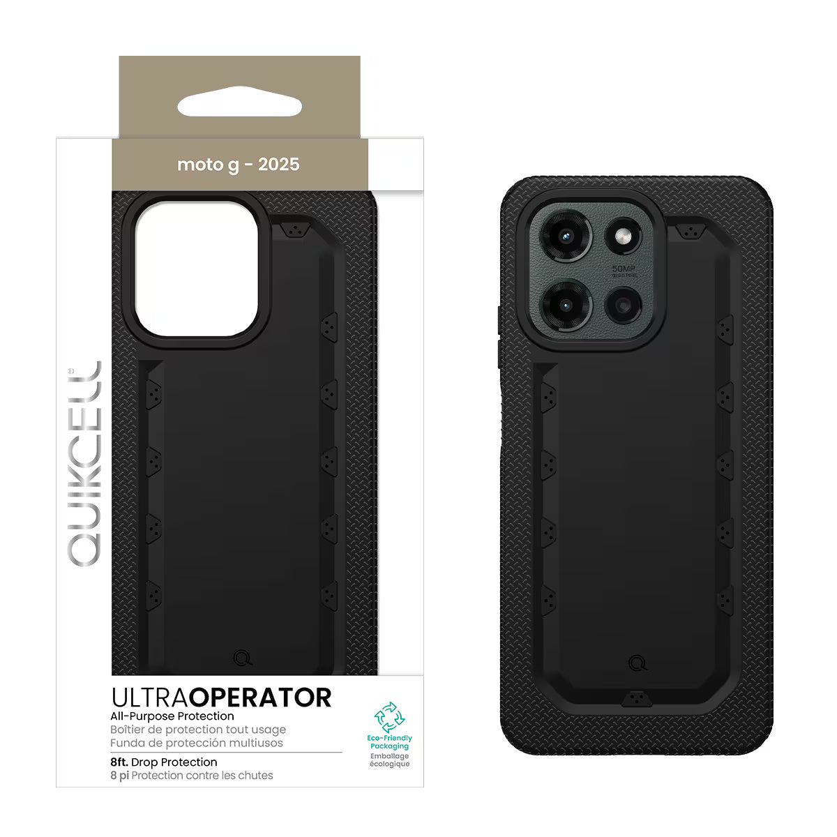Quikcell Moto G - 2025 ULTRA OPERATOR Rugged Protective Case Armor Black