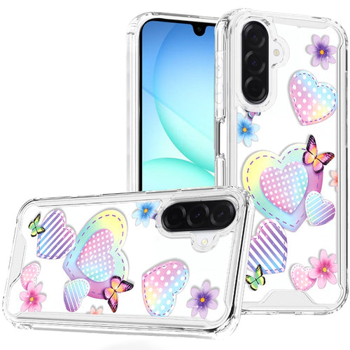 Samsung A17 5G  Case - Pastel Hearts with Butterflies