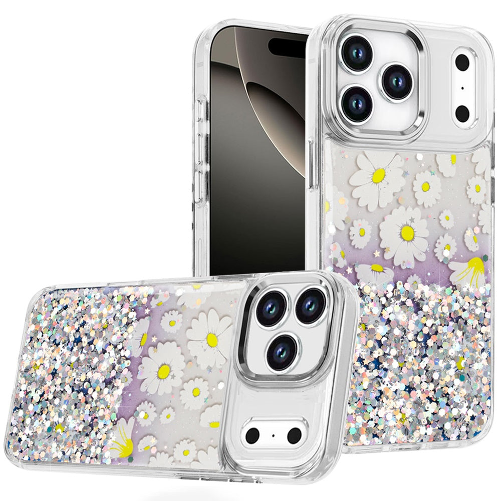 iPhone 17 Pro Max Beautiful Epoxy Designs With Chrome Metallic Edges Hybrid - 7