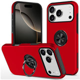 iPhone 17 Pro CHIEF Oil Painted Magnetic Ring Stand Hybrid Case Cover - Red