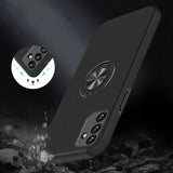 Samsung A54 CHIEF Oil Painted Magnetic Ring Stand Hybrid Case Cover - Black