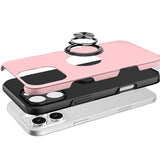 iPhone 16 Pro Max 6.9 inch CHIEF Oil Painted Magnetic Ring Stand Hybrid Case Cover - Pink