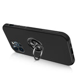 iPhone 13 Pro Max CHIEF Oil Painted Magnetic Ring Stand Hybrid Case Cover - Black