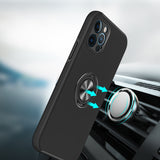 iPhone 13 Pro Max CHIEF Oil Painted Magnetic Ring Stand Hybrid Case Cover - Black
