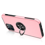iPhone 13 Pro Max CHIEF Oil Painted Magnetic Ring Stand Hybrid Case Cover - Pink