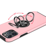 iPhone 13 Pro Max CHIEF Oil Painted Magnetic Ring Stand Hybrid Case Cover - Pink