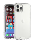 iPhone 13 Pro Max Colored Shockproof Transparent Hard PC TPU Hybrid Case Cover - Clear/Clear