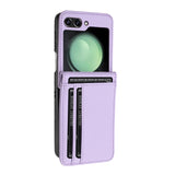 Samsung Z Flip 7FE / Flip 6 Card Slot Wallet Holder Case Cover - Rose Gold