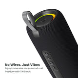 Quikcell Portable Wireless Speaker - 6.7" Black