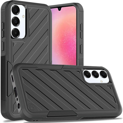 Samsung Galaxy A26 Noble lined shockproof dual layer hybrid - Black/Black