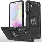 Samsung Galaxy A36 Robust Magnetic Kickstand Hybrid Case Cover - Black