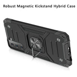 Samsung Galaxy S22 Robust Magnetic Kickstand Hybrid Case Cover - Black