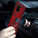 Samsung Galaxy S20 Plus S20+ S11 6.7inch Ring Magnetic Kickstand Hybrid Case Cover - Red