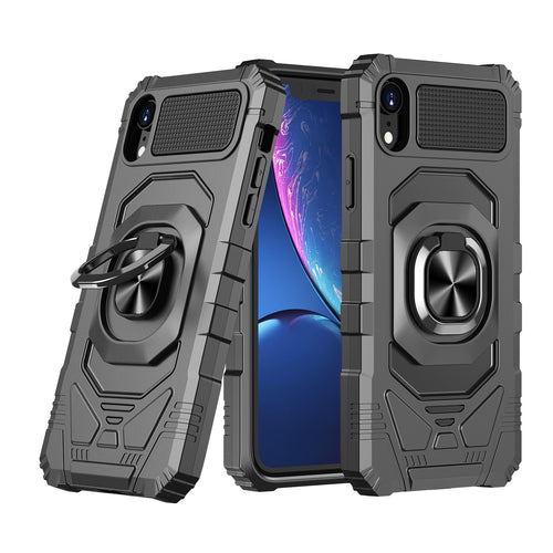 MAGNETIC RING STAND CASE FOR IPHONE XR-BLACK