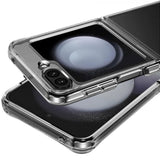 Samsung Z Flip 7FE / Flip 6 PURE CRYSTAL Transparent Thick 2.0mm ShockProof Chromed Buttons Case Cover - Clear