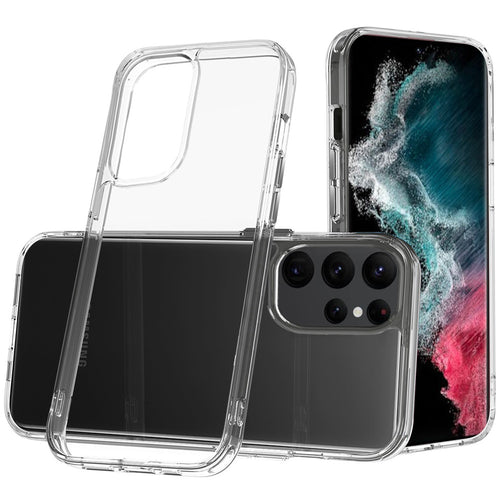 Samsung S23 Plus PURE CRYSTAL Transparent Thick 2.0mm ShockProof Chromed Buttons Case Cover - Clear