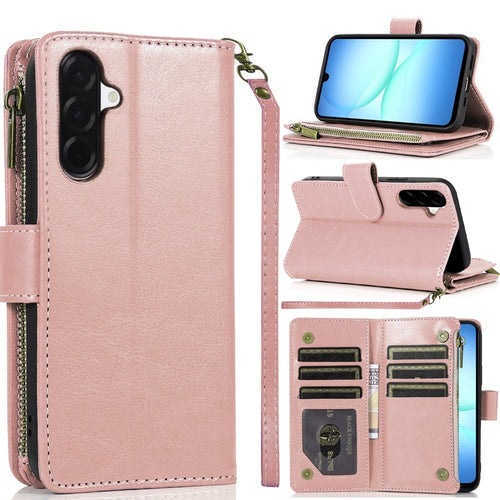 Samsung A17 5G Luxury Wallet - Rose Gold
