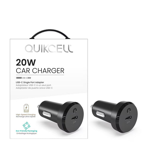 Quikcell   20W PD Car Charger Black