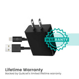 Quikcell   POWER PACK Wall Charger + USB-A to Lightning Black