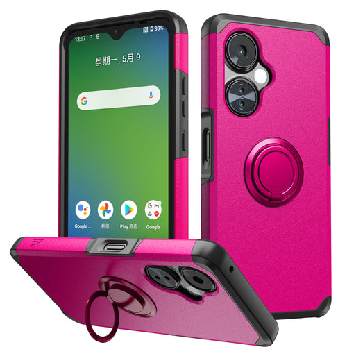 OnePlus Nord N30 5G Tough Strong Hybrid With Ring Stand Case Cover - Hot Pink