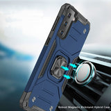 Samsung S22 Robust Magnetic Kickstand Hybrid Case Cover - Blue