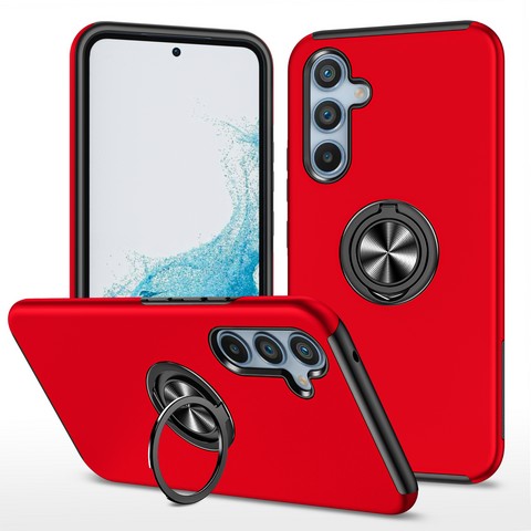 Samsung A36 5G A56 5G Oil Painted Case w/Flat Magnetic Ring Stand Red