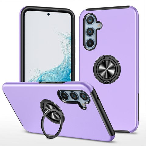 Samsung A36 5G A56 5G Oil Painted Case w/Flat Magnetic Ring Stand Purple