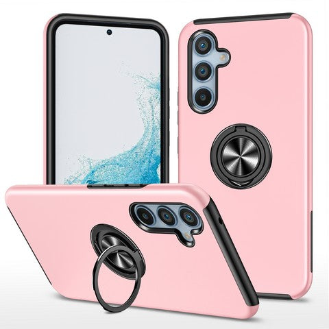 Samsung A36 5G A56 5G Oil Painted Case w/Flat Magnetic Ring Stand Pink