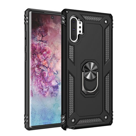 Samsung Galaxy 2019 Note 10 Heavy Duty Ring Stand Cases with Retail Package
