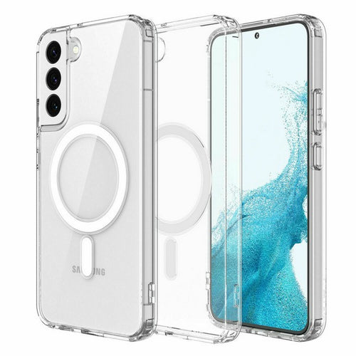 SAMSUNG S23 Plus Hybrid Clear Case w/ Magnetic Ring