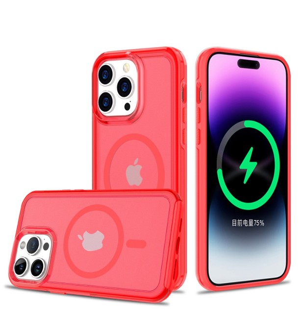 IPHONE 15 + MAGSAFE GLOSSY CASE RED
